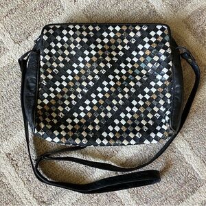 Vintage Meyers Woven Leather Crossbody